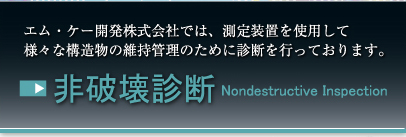 非破壊診断 Nondextructive Inspecition